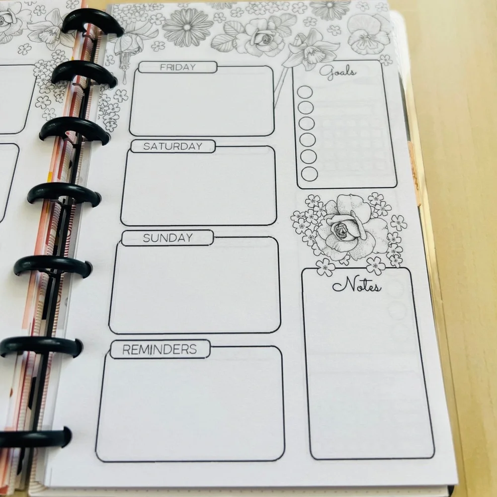 happy planner mini size inserts weekly layout